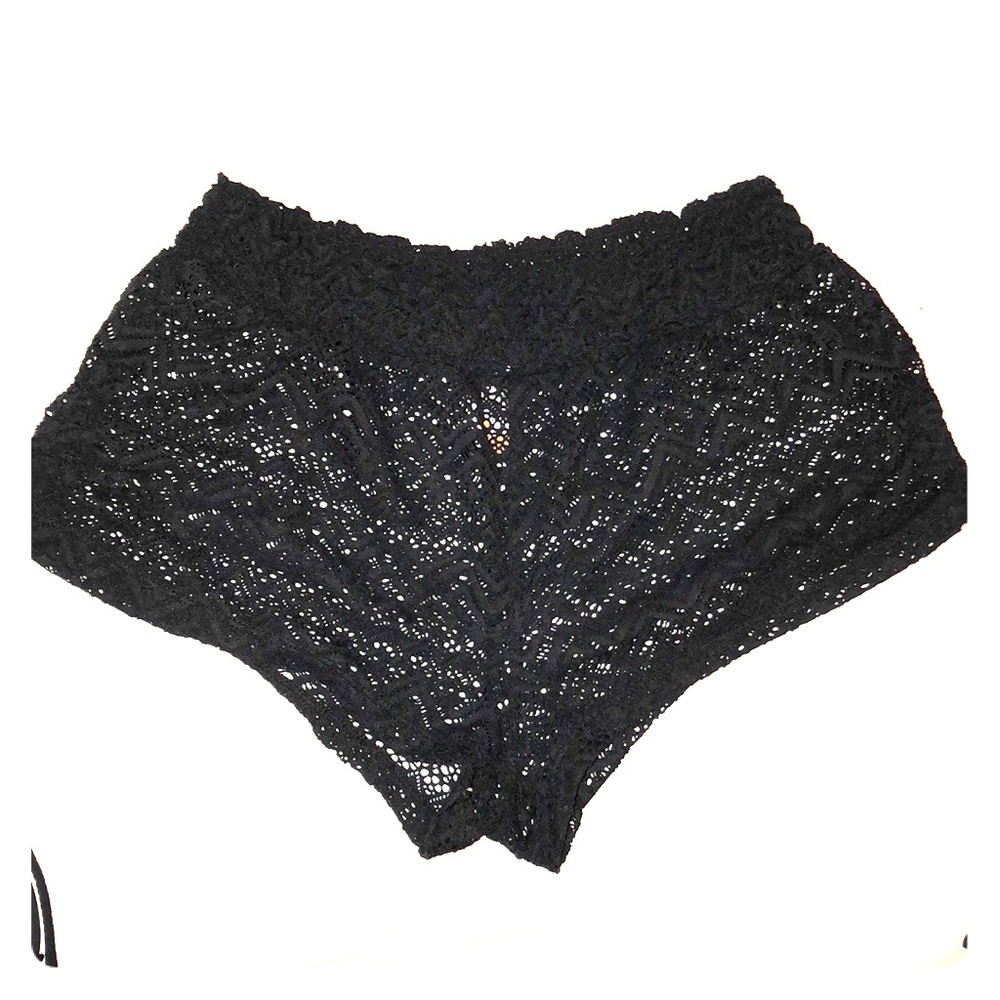 Lace coverup swim shorts